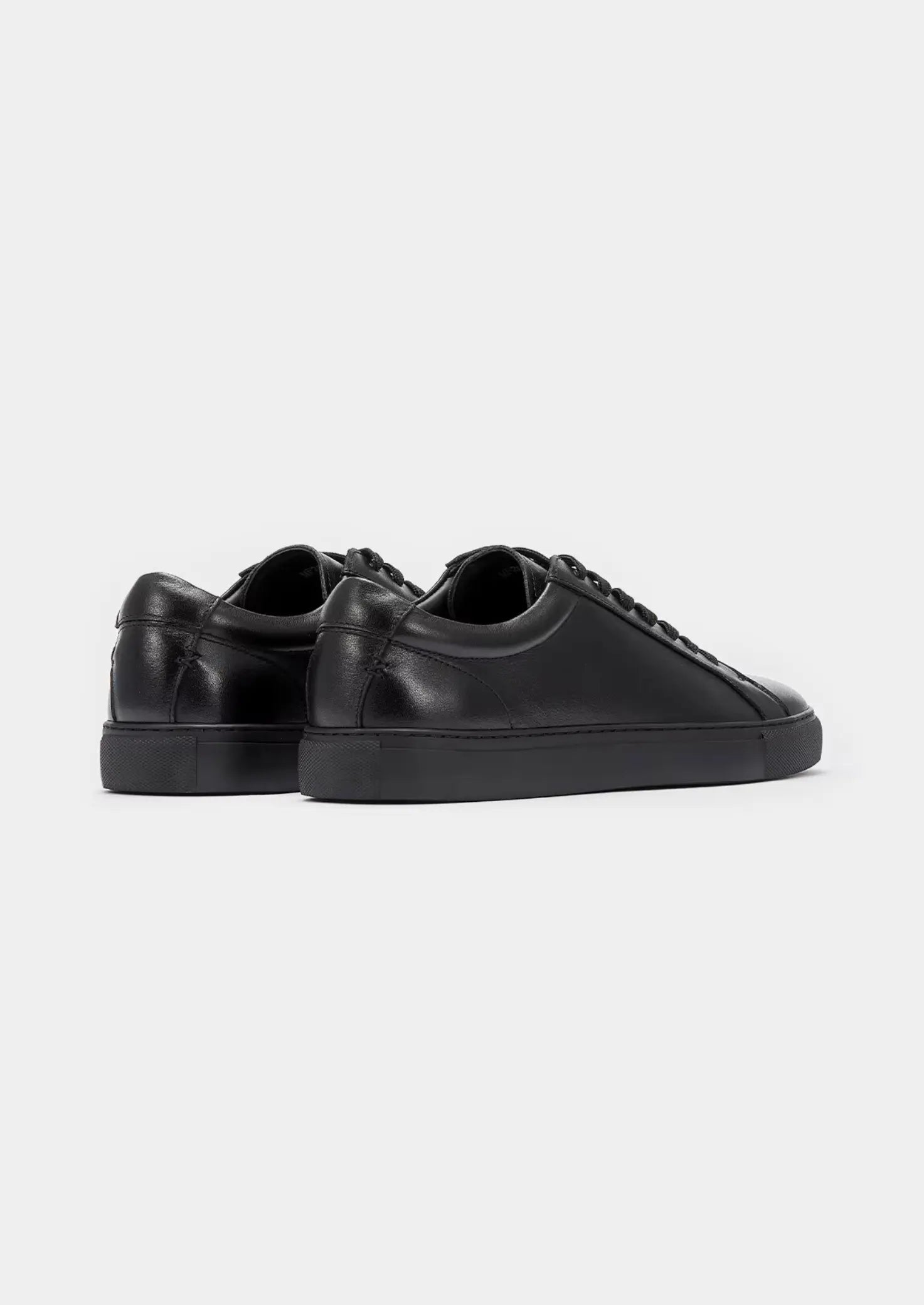 Women's Black Minimal Leather Sneaker 1