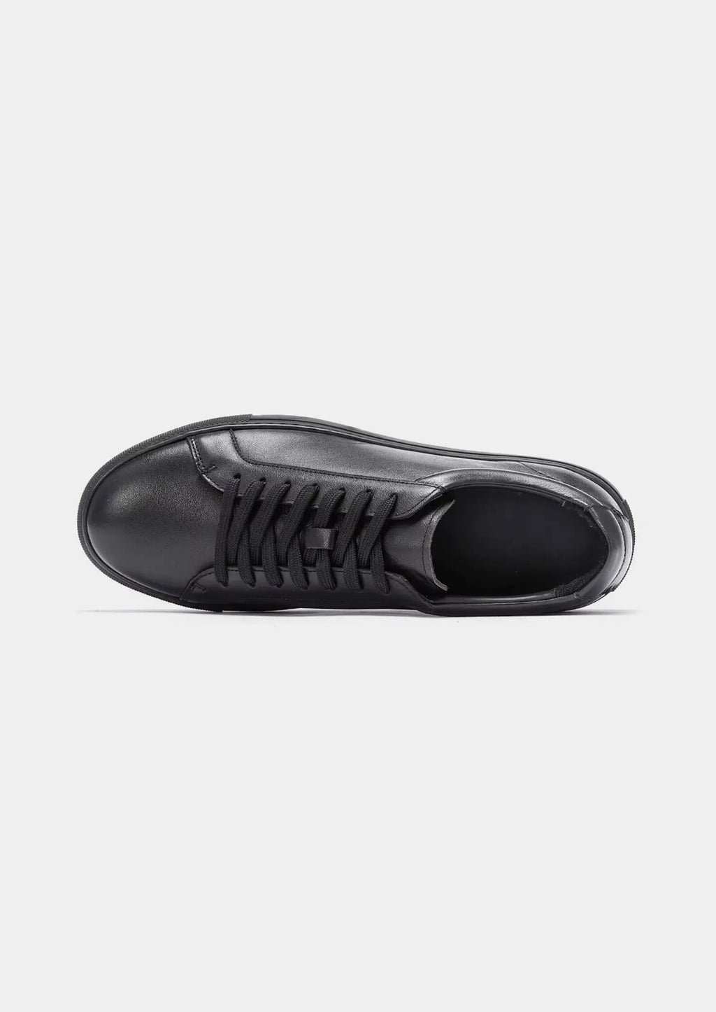 Women's Black Minimal Leather Sneaker 2