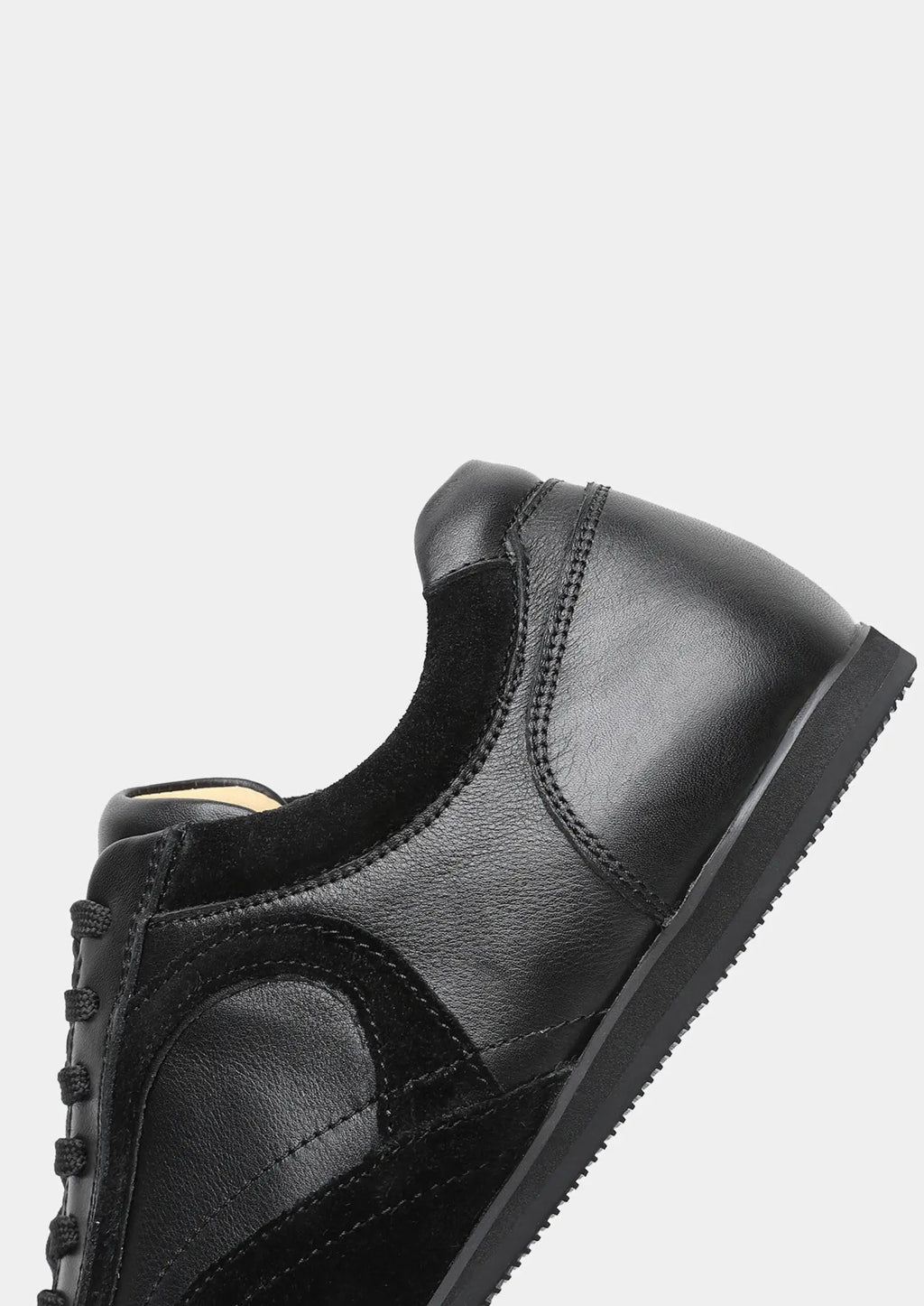 Women's Black Retro Hybrid Suede Leather Runner 3