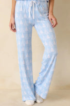 Women's Blue Christmas Ice Blue Christmas Tree Pajama Pants | 95% Polyester & 5% Spandex 3