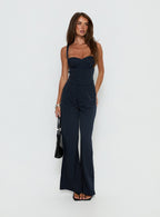 Women's Briana Set Navy Pinstripe | Tailored pinstripe matching set 2