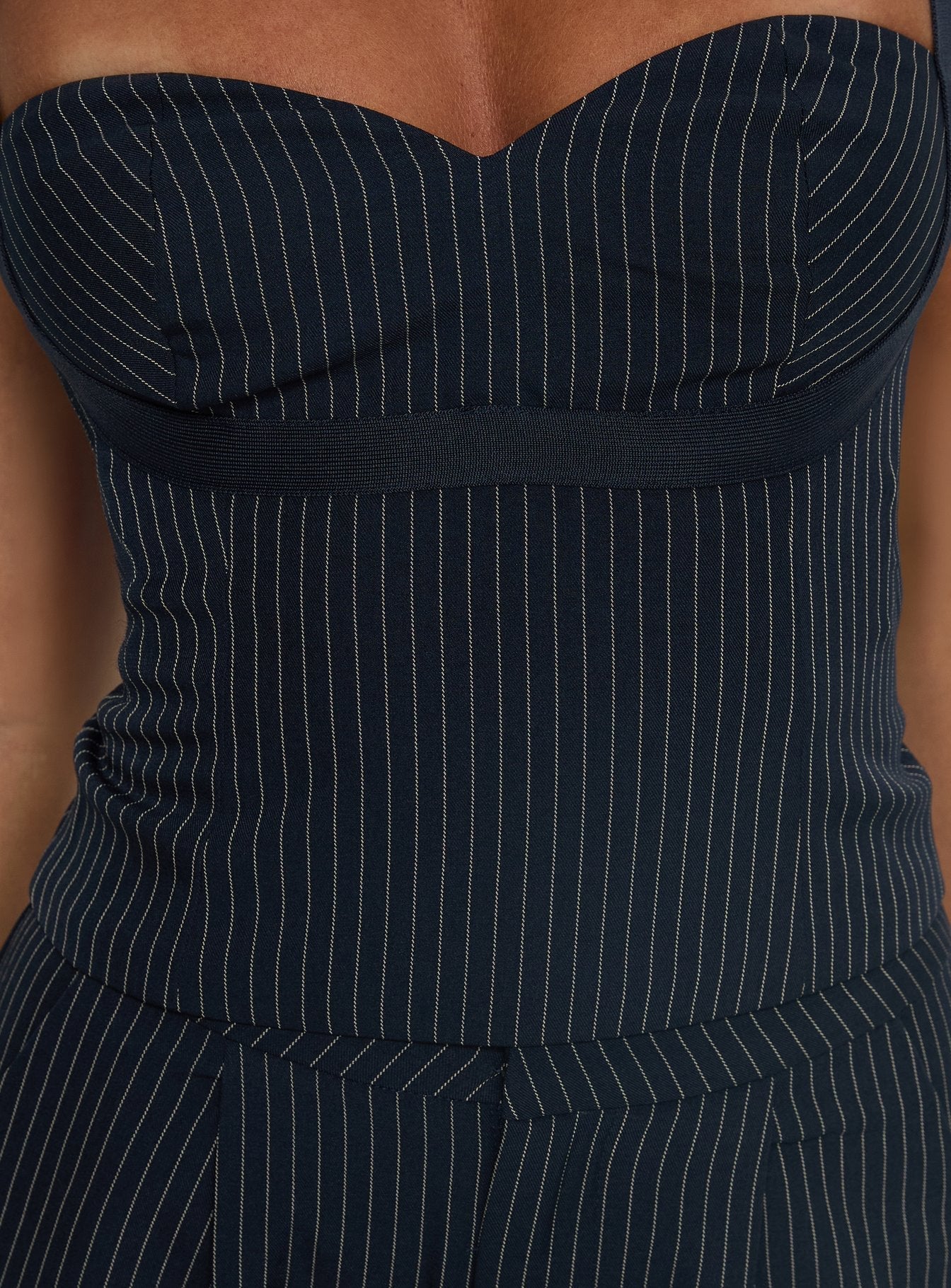 Women's Briana Set Navy Pinstripe | Tailored pinstripe matching set 5
