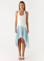 Women's Brionee Collection | Midi Dress with Halter Neckline & Chiffon Skirt | Elegant Day-to-Night Wear - Women's | Hal 2