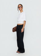 Women's Buenos No Waist Low Rise Straight Leg Jeans Raw Denim | Denim jeans with low-rise & a no waistband design 3