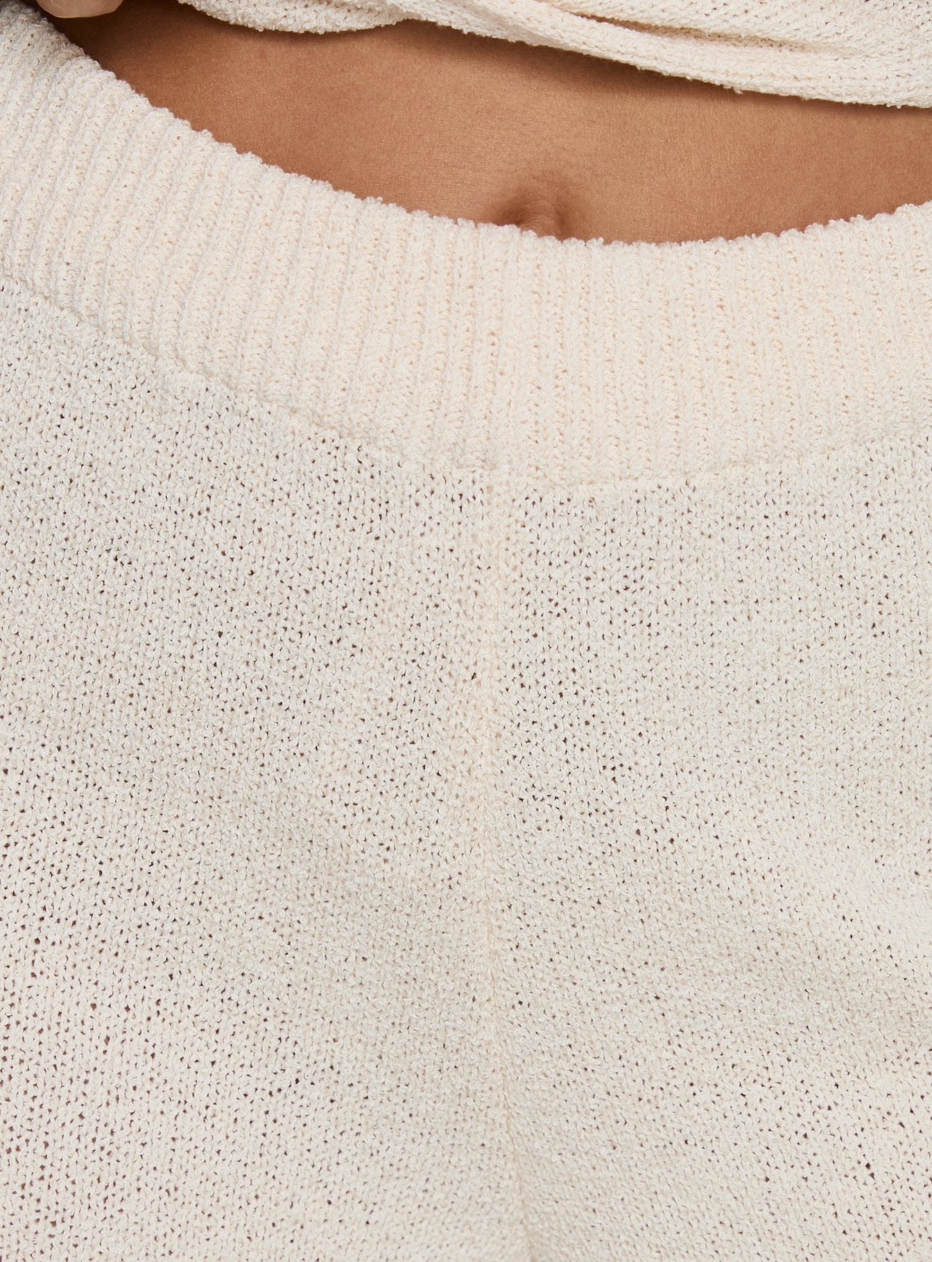 Women's Calisse Knit Wide Leg Pants Beige | High-rise knit pants with wide-leg cut 5