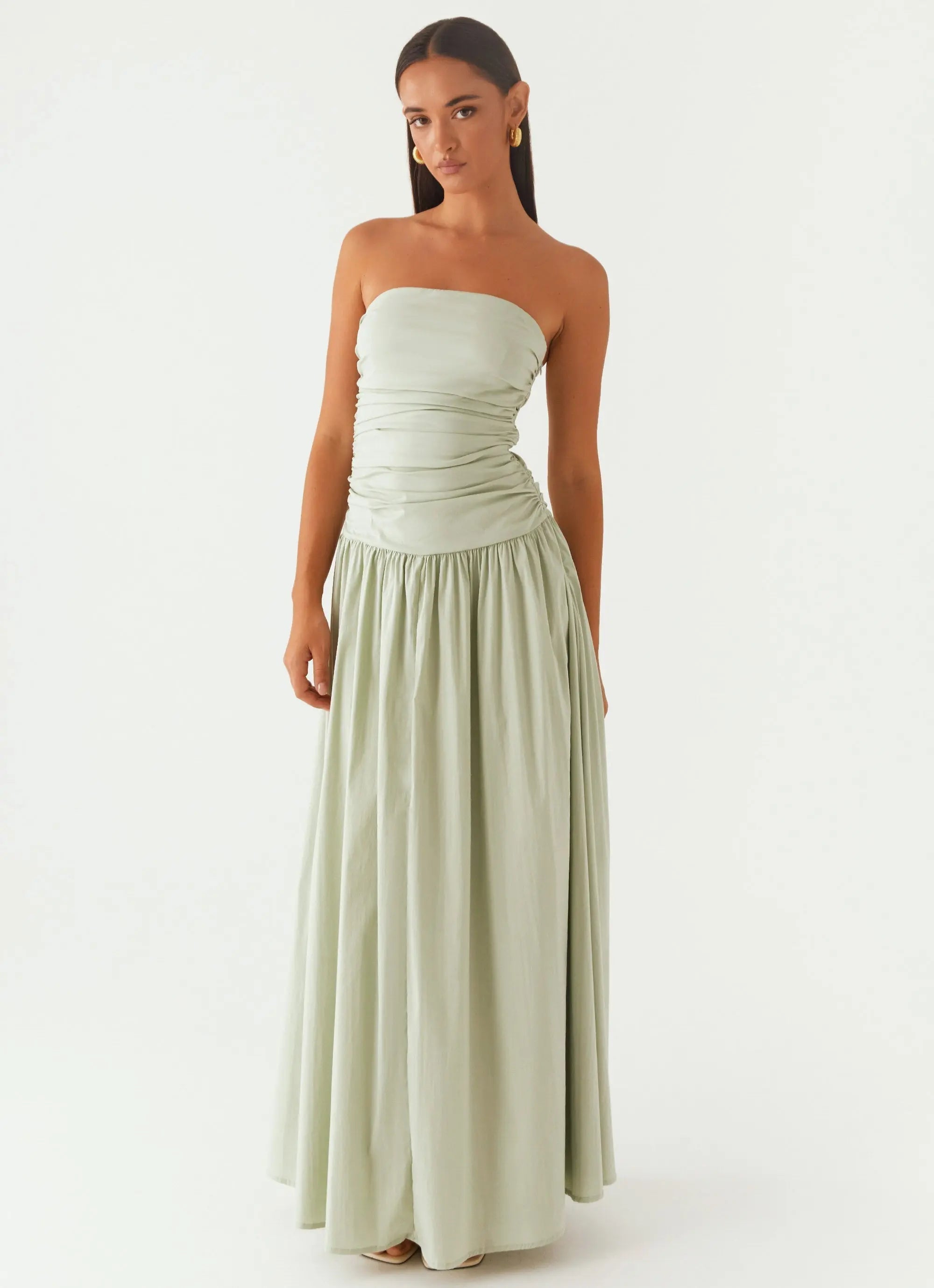 Women's Carmel Collection | Floral Maxi Dress with Strapless Neckline | Elegant Long Dress for Special Occasions - Women 0