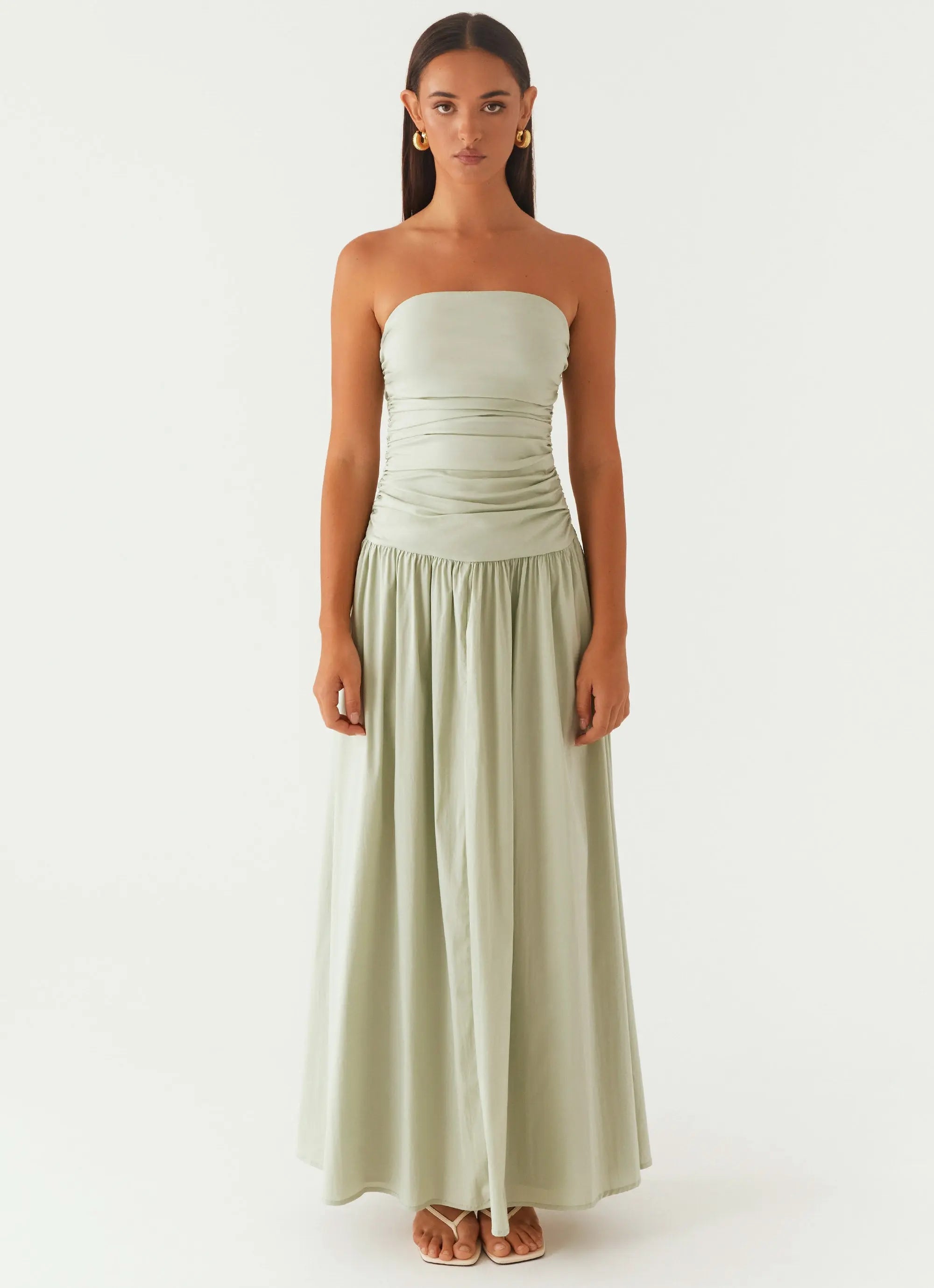 Women's Carmel Collection | Floral Maxi Dress with Strapless Neckline | Elegant Long Dress for Special Occasions - Women 1