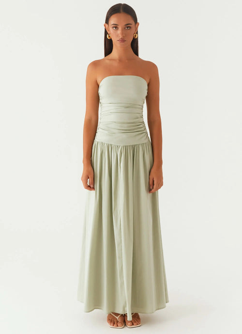 Women's Carmel Collection | Floral Maxi Dress with Strapless Neckline | Elegant Long Dress for Special Occasions - Women 1