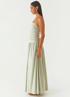 Women's Carmel Collection | Floral Maxi Dress with Strapless Neckline | Elegant Long Dress for Special Occasions - Women 2
