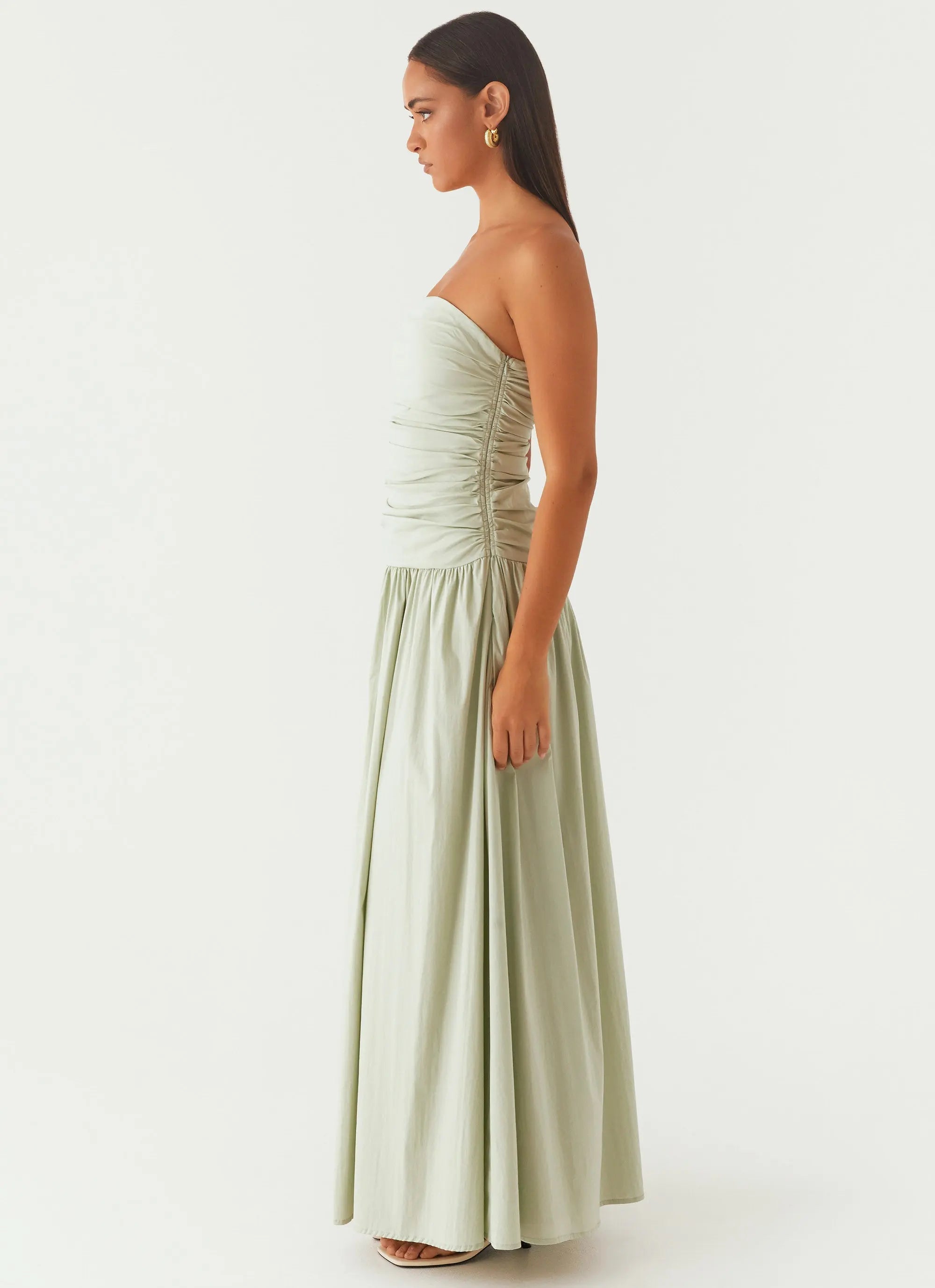 Women's Carmel Collection | Floral Maxi Dress with Strapless Neckline | Elegant Long Dress for Special Occasions - Women 2