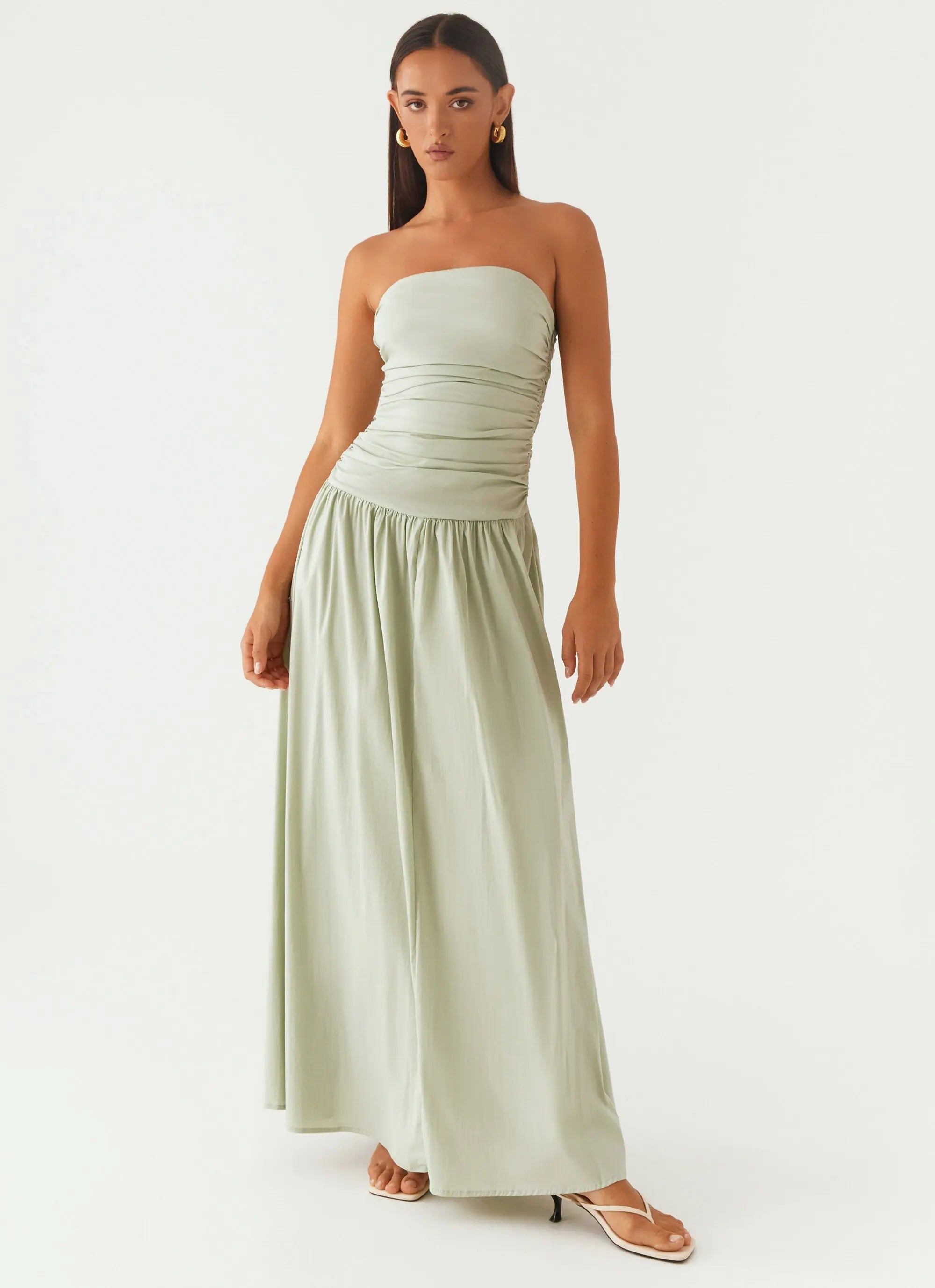 Women's Carmel Collection | Floral Maxi Dress with Strapless Neckline | Elegant Long Dress for Special Occasions - Women 4