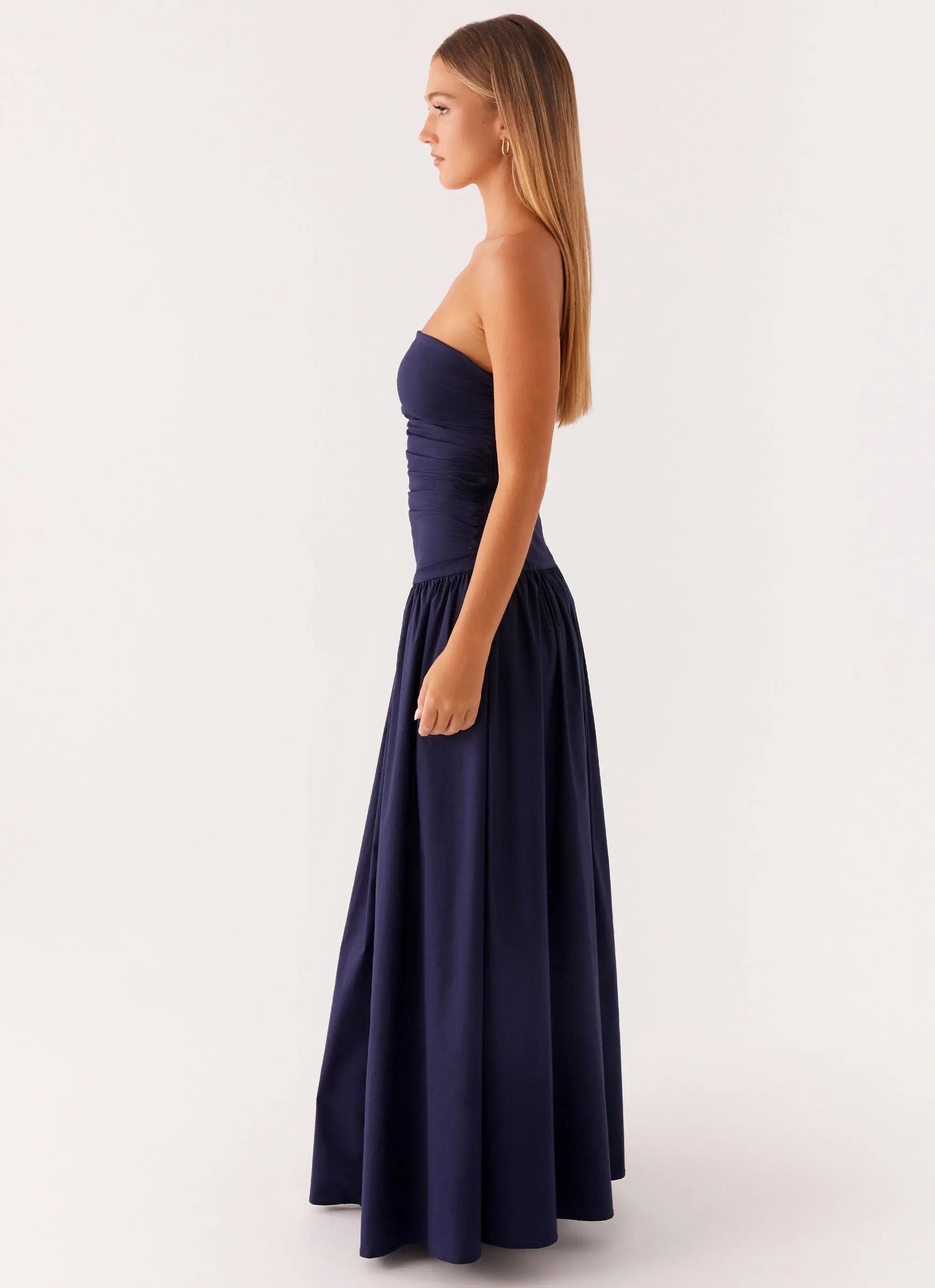 Women's Carmel Collection | Strapless Maxi Dress with Flared Skirt | Elegant Evening Wear for Modern Sophistication - Wo 2