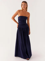 Women's Carmel Collection | Strapless Maxi Dress with Flared Skirt | Elegant Evening Wear for Modern Sophistication - Wo 5