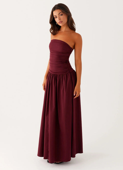 Women's Carmel | Maxi Dress for Women with Strapless Design & Flared Skirt | Elegant Long Dress for Sophisticated Style  0