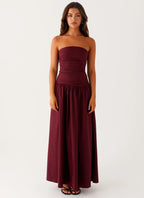 Women's Carmel | Maxi Dress for Women with Strapless Design & Flared Skirt | Elegant Long Dress for Sophisticated Style  1