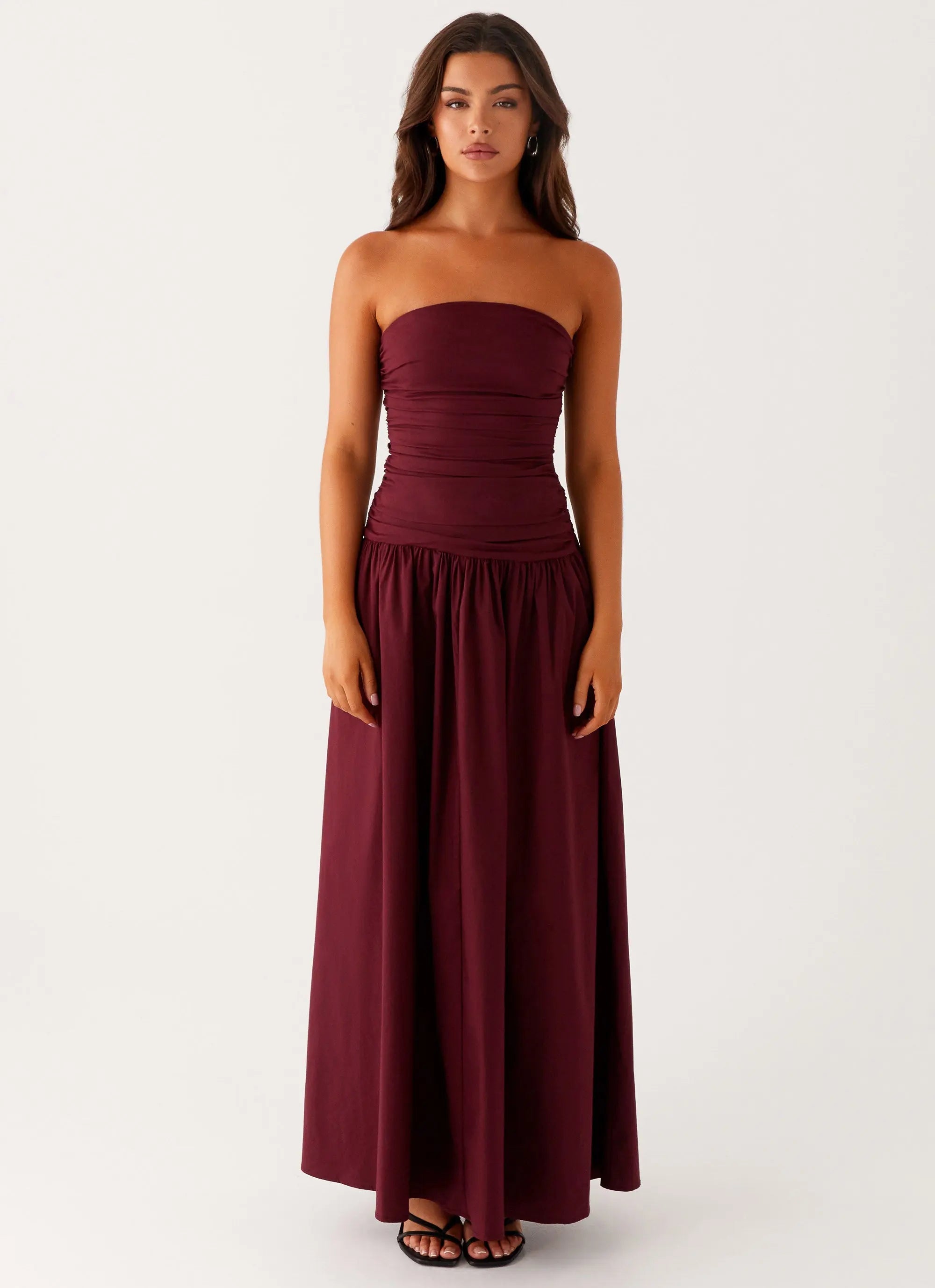 Women's Carmel | Maxi Dress for Women with Strapless Design & Flared Skirt | Elegant Long Dress for Sophisticated Style  1