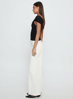 Women's Catiana Low Rise Wide Leg Jeans White | Denim jeans in a low-rise fit with a wide leg cut 3