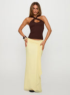 Women's Caviar Tie Maxi Skirt Lemon 2