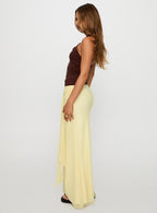Women's Caviar Tie Maxi Skirt Lemon 3