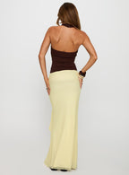 Women's Caviar Tie Maxi Skirt Lemon 4