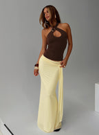 Women's Caviar Tie Maxi Skirt Lemon 7