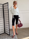 Women's Cayte Capris Black | Low rise capris 0