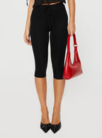 Women's Cayte Capris Black | Low rise capris 1