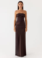 Women's Champagne Skies | Maxi Dress for Women with Sheer Chiffon Bodice | Elegant Long Dress for Effortless Style | Max 3