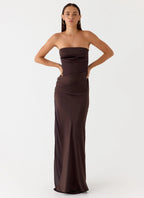 Women's Champagne Skies | Maxi Dress for Women with Sheer Chiffon Bodice | Elegant Long Dress for Effortless Style | Max 5
