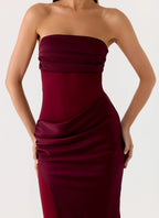 Women's Champagne Skies | Maxi Dress for Women with Sheer Chiffon Bodice | Elegant Long Dress for Evening Events | Maxi  5