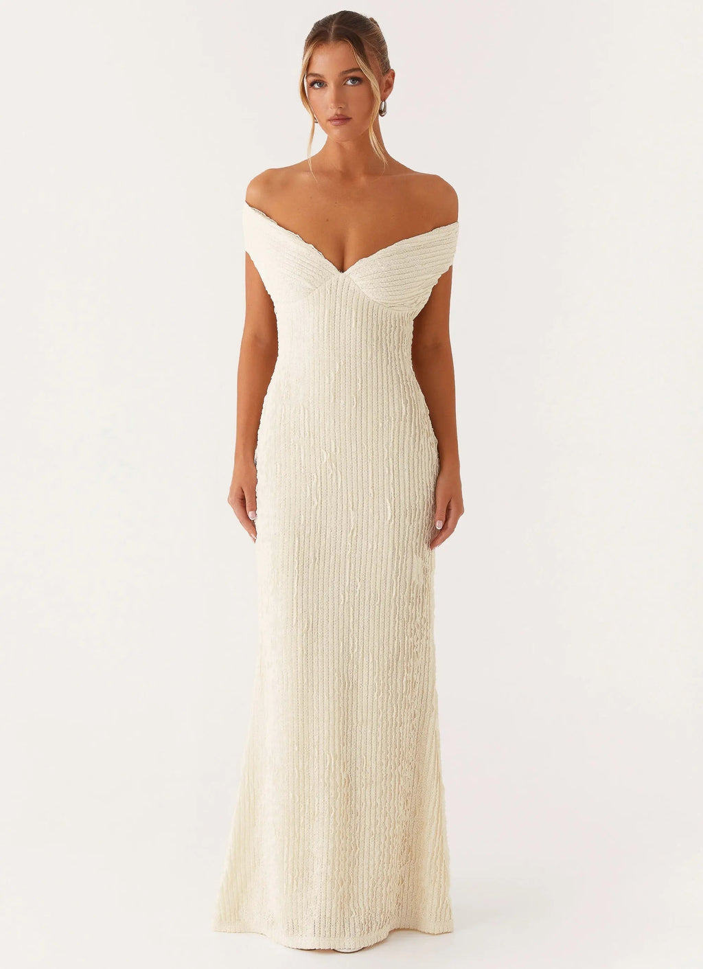 Women's Chantelle Collection | Maxi Dress for Women with Off-Shoulder Design | Elegant Long Dress for Special Occasions  5