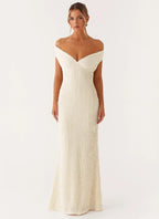 Women's Chantelle Collection | Maxi Dress for Women with Off-Shoulder Design | Elegant Long Dress for Special Occasions  5