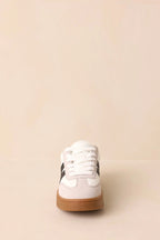 Women's Chasing Chill White Faux Leather and Suede Lace-Up Sneakers | Sole measures 1.25" 2