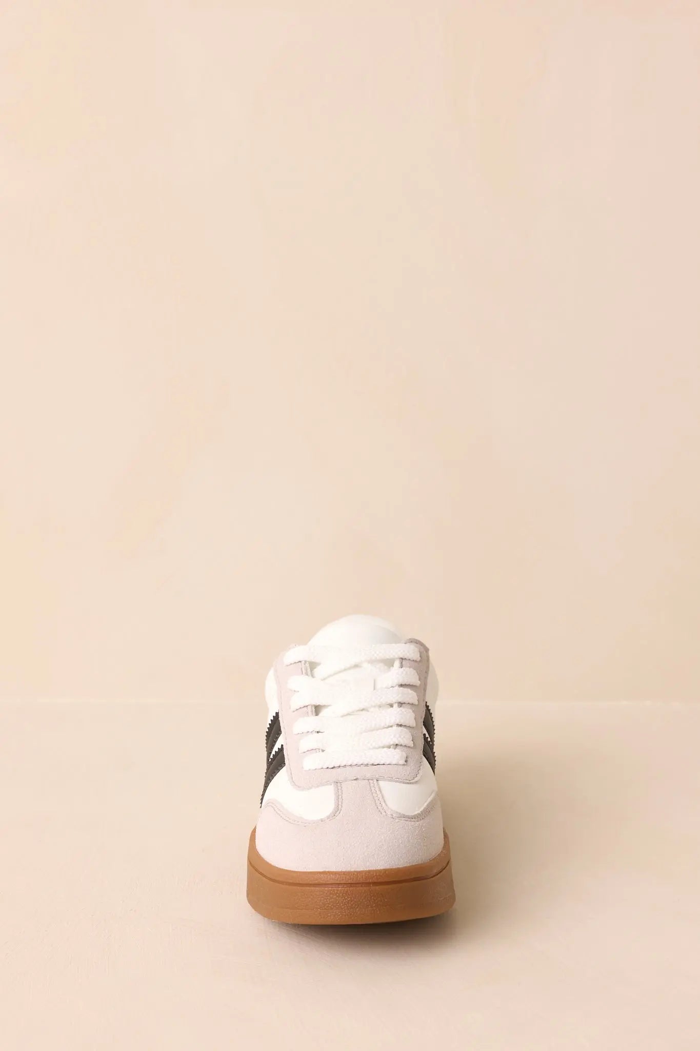 Women's Chasing Chill White Faux Leather and Suede Lace-Up Sneakers | Sole measures 1.25" 2