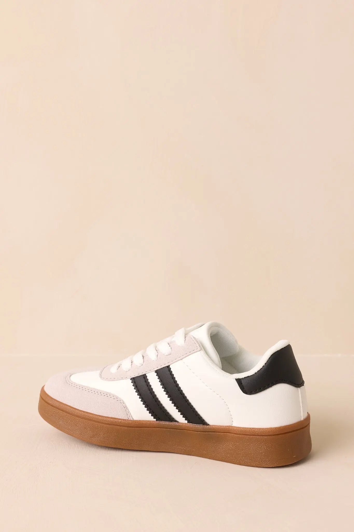 Women's Chasing Chill White Faux Leather and Suede Lace-Up Sneakers | Sole measures 1.25" 3