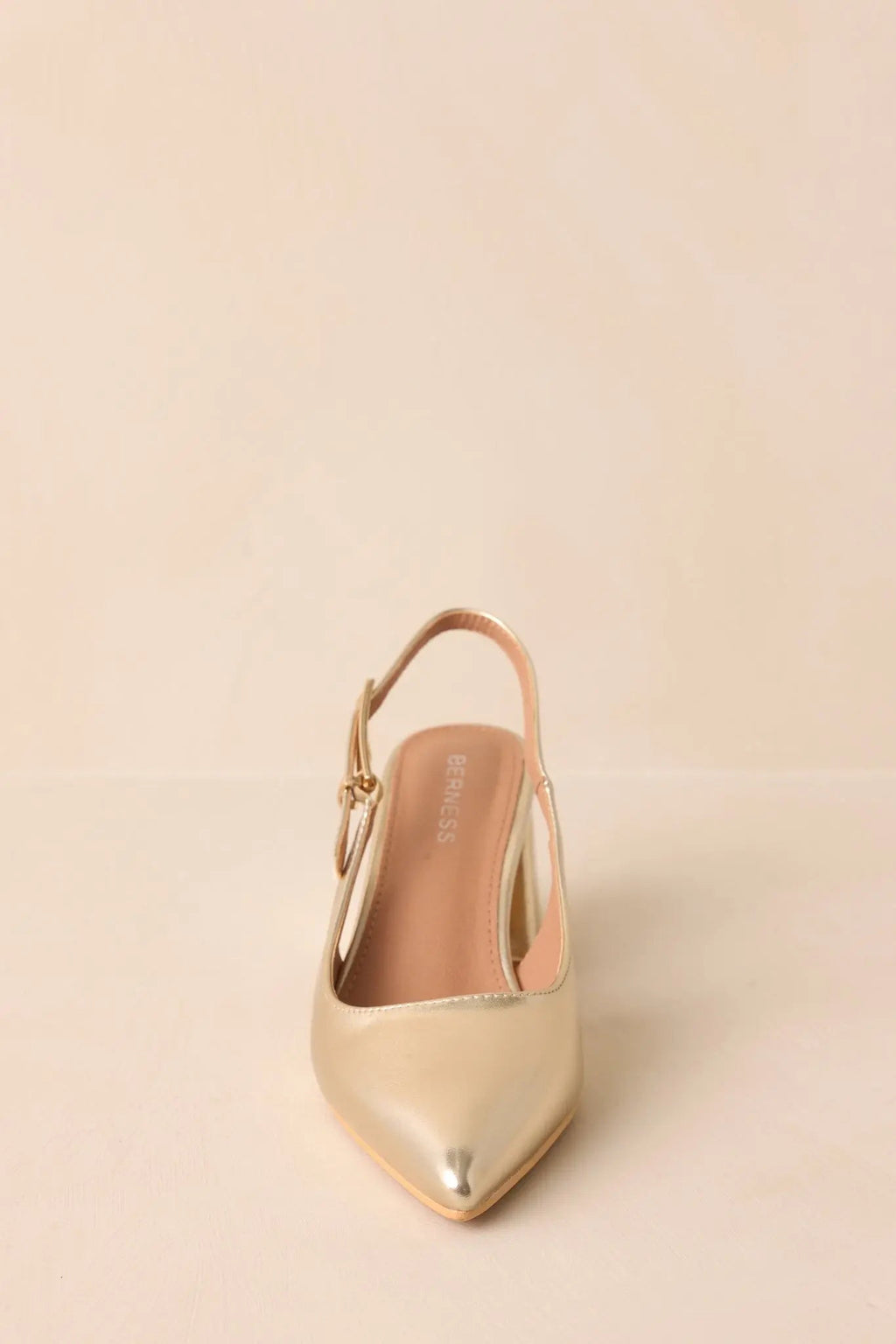 Women's Cloud Nine Nights Gold Patent Slingback Block Heels | Heel measures 2.75" 5