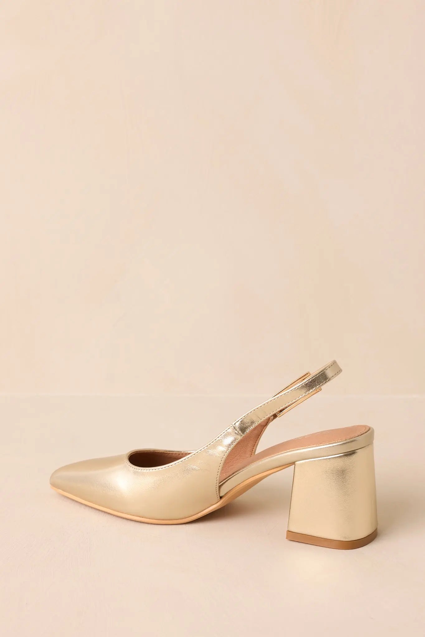 Women's Cloud Nine Nights Gold Patent Slingback Block Heels | Heel measures 2.75" 6