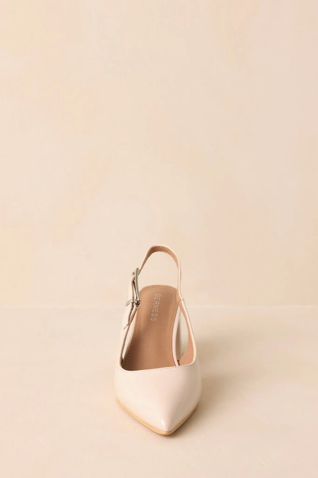 Women's Cloud Nine Nights Ivory Patent Slingback Block Heels | Heel measures 2.75" 4