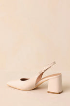 Women's Cloud Nine Nights Ivory Patent Slingback Block Heels | Heel measures 2.75" 5