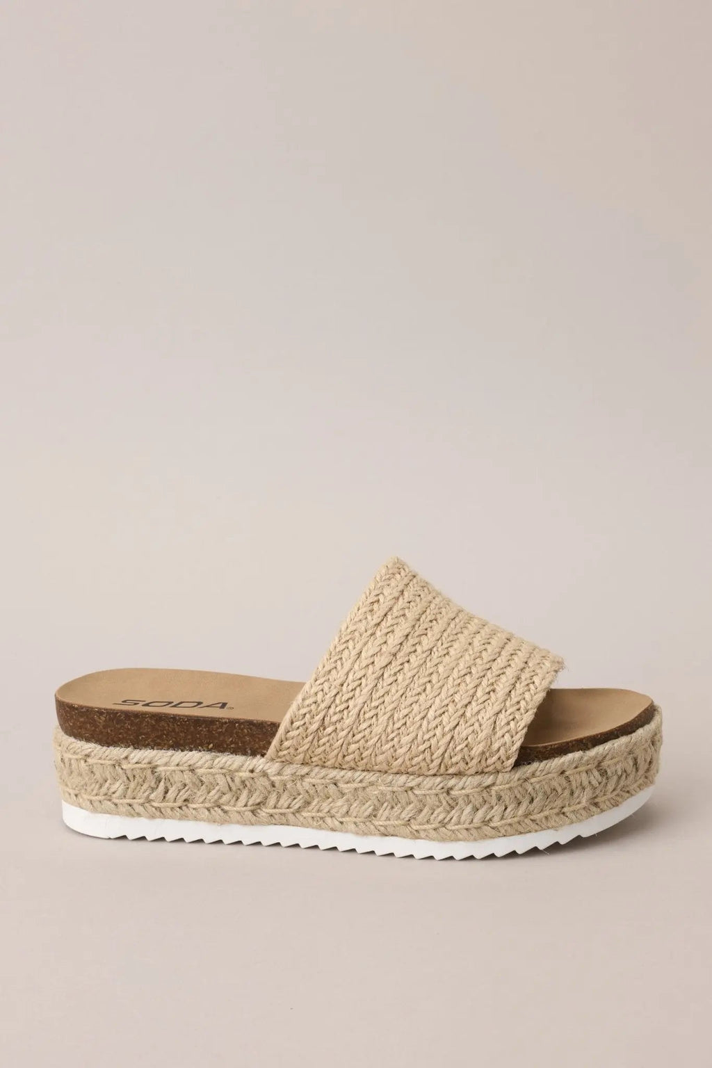 Women's Coastal Serenity Natural Espadrille Platform Sandals | Platform Measures 2" thick 4