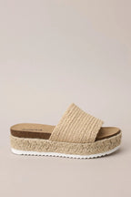 Women's Coastal Serenity Natural Espadrille Platform Sandals | Platform Measures 2" thick 4