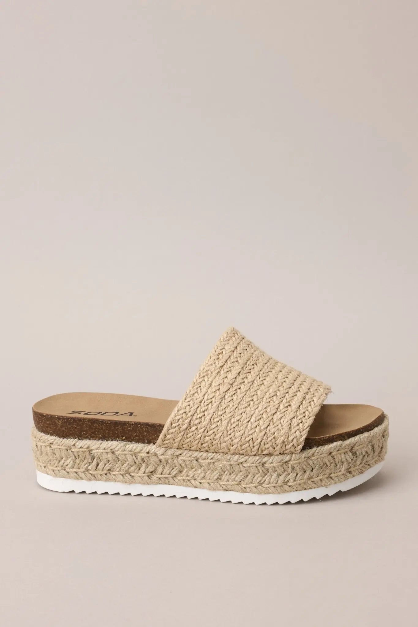 Women's Coastal Serenity Natural Espadrille Platform Sandals | Platform Measures 2" thick 4