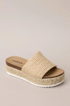 Women's Coastal Serenity Natural Espadrille Platform Sandals | Platform Measures 2" thick 5