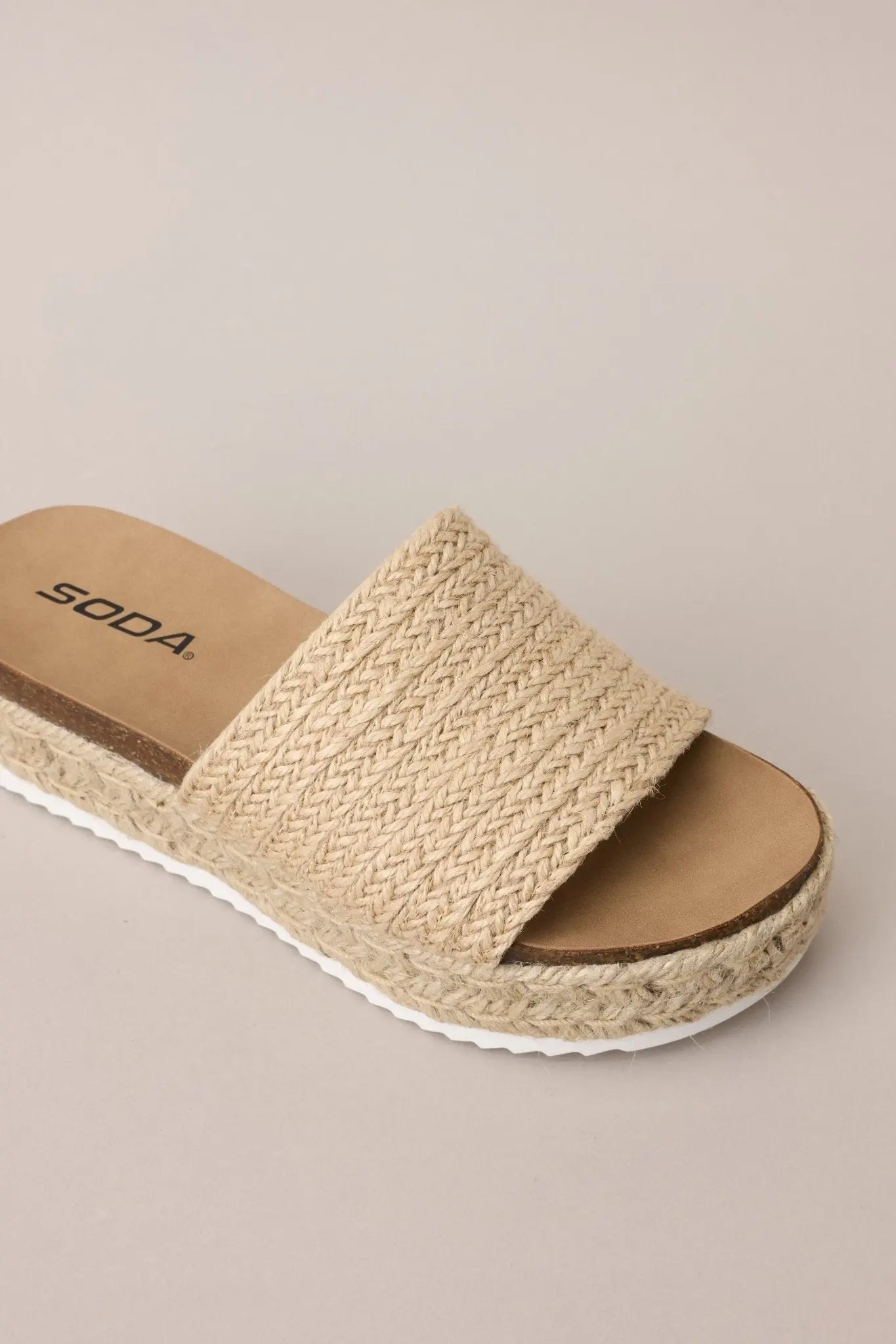 Women's Coastal Serenity Natural Espadrille Platform Sandals | Platform Measures 2" thick 6