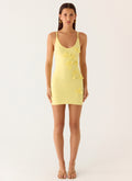 Cottesloe Collection | Women's Bodycon Mini Dress with Adjustable Straps | Floral Knit Design for Effortless Summer Style 0