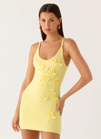 Cottesloe Collection | Women's Bodycon Mini Dress with Adjustable Straps | Floral Knit Design for Effortless Summer Style 3