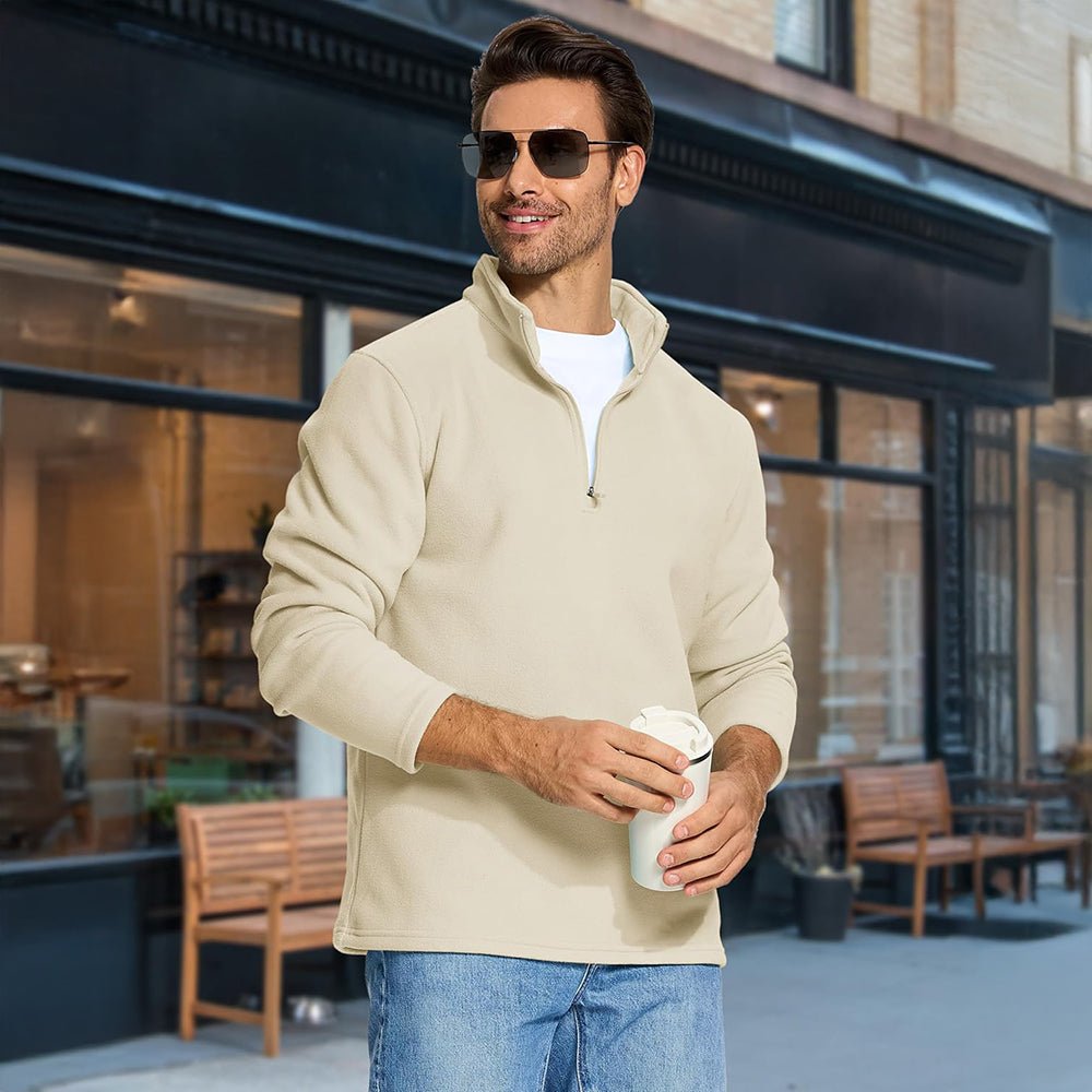 Cozy Collection | Men's Quarter Zip Pullover with Super Soft Fleece | Lightweight Design for All-Season Comfort 1
