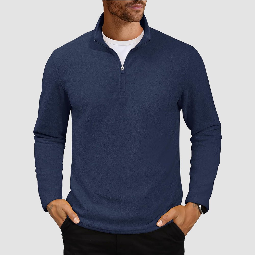 Cozy Collection | Men's Quarter Zip Pullover with Super Soft Fleece | Lightweight Design for All-Season Comfort 12