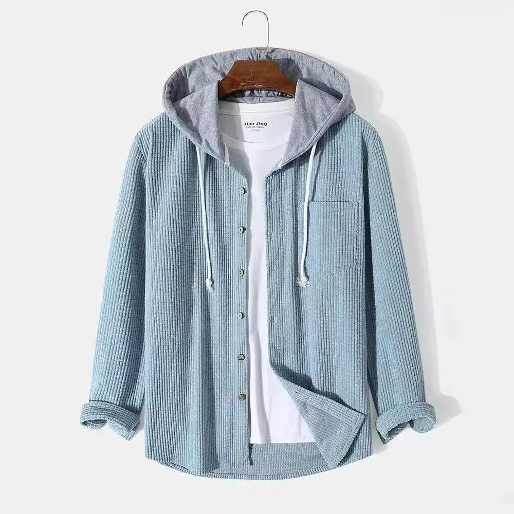 Women's Crest Corduroy Hooded Shirt | Premium soft corduroy 0