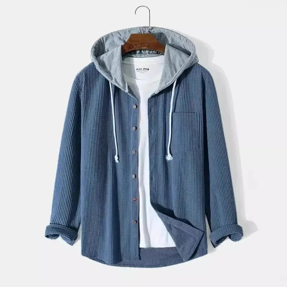 Women's Crest Corduroy Hooded Shirt | Premium soft corduroy 6